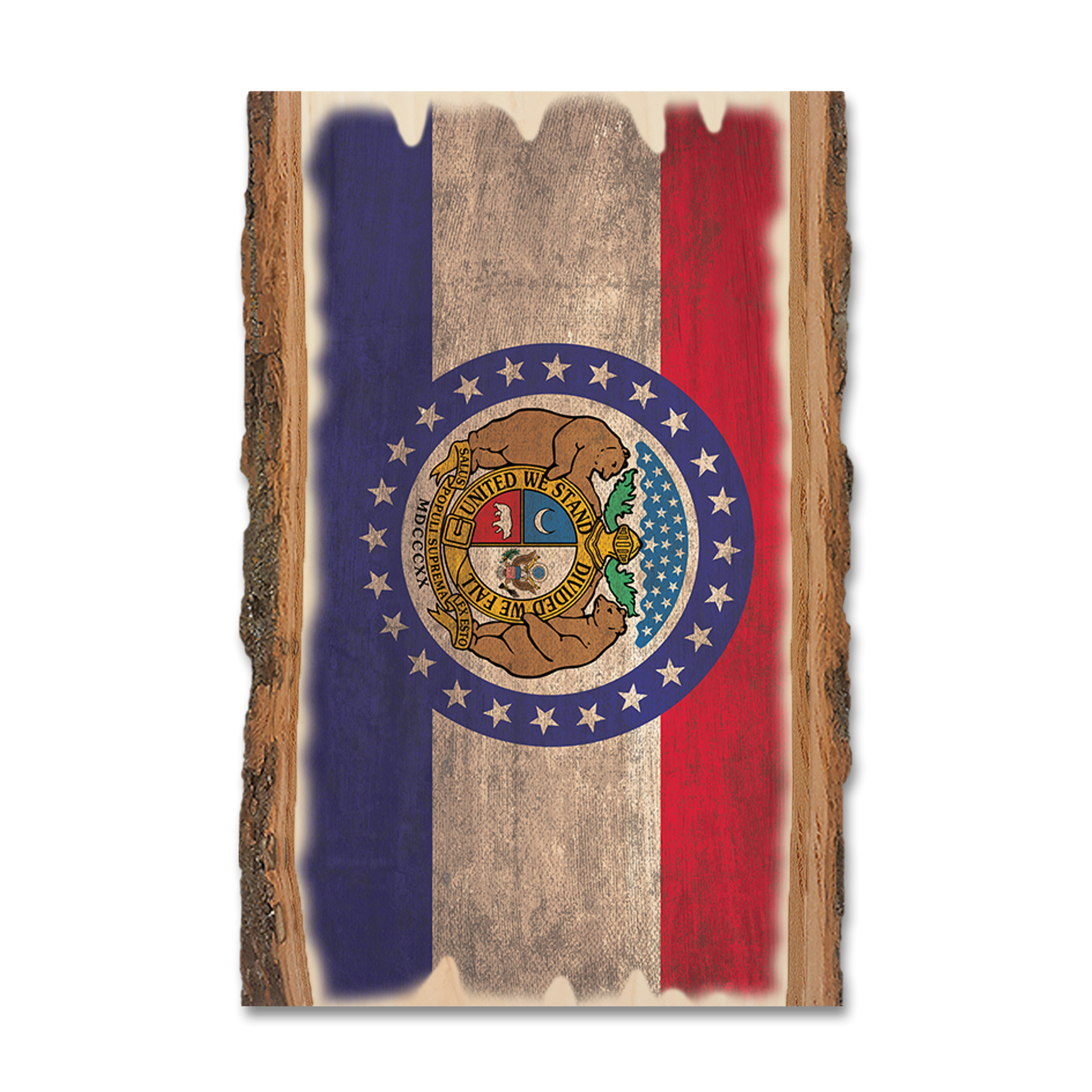 Greeting Card: Live Edge - Missouri State Flag