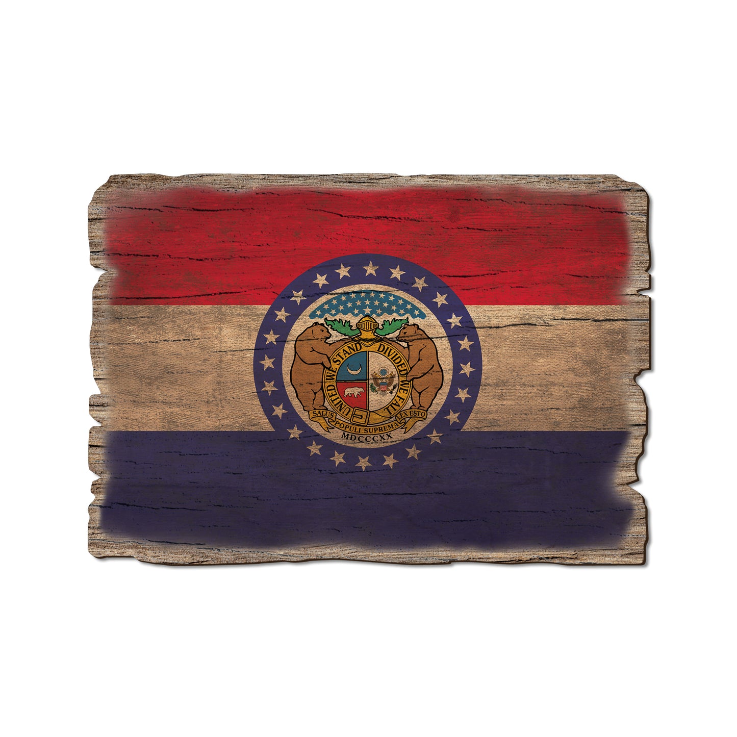 Missouri State Flag - Weathered Edge Rustic Edge Postcard (5pk // $2.80ea)