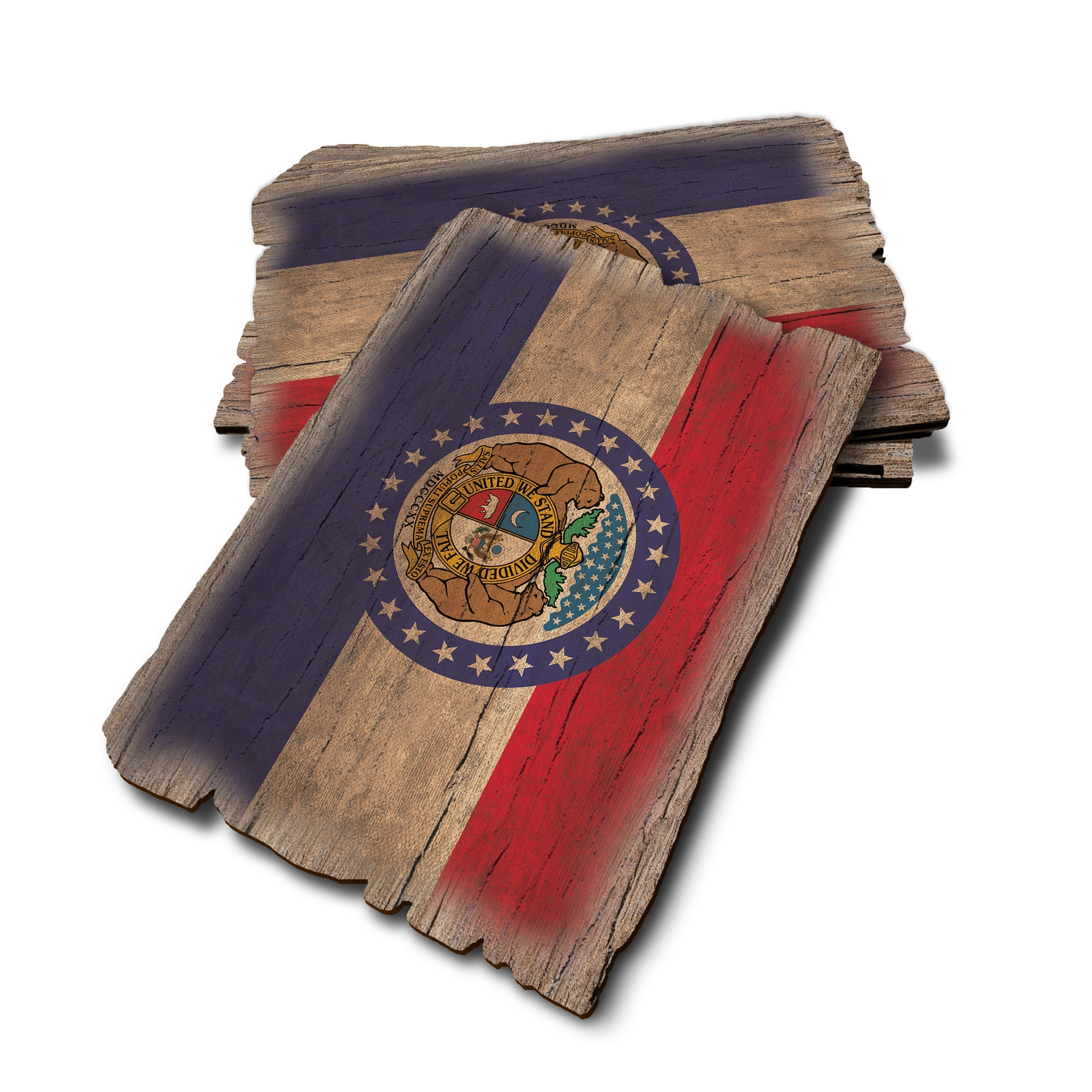 Missouri State Flag - Weathered Edge Rustic Edge Postcard (5pk // $2.80ea)