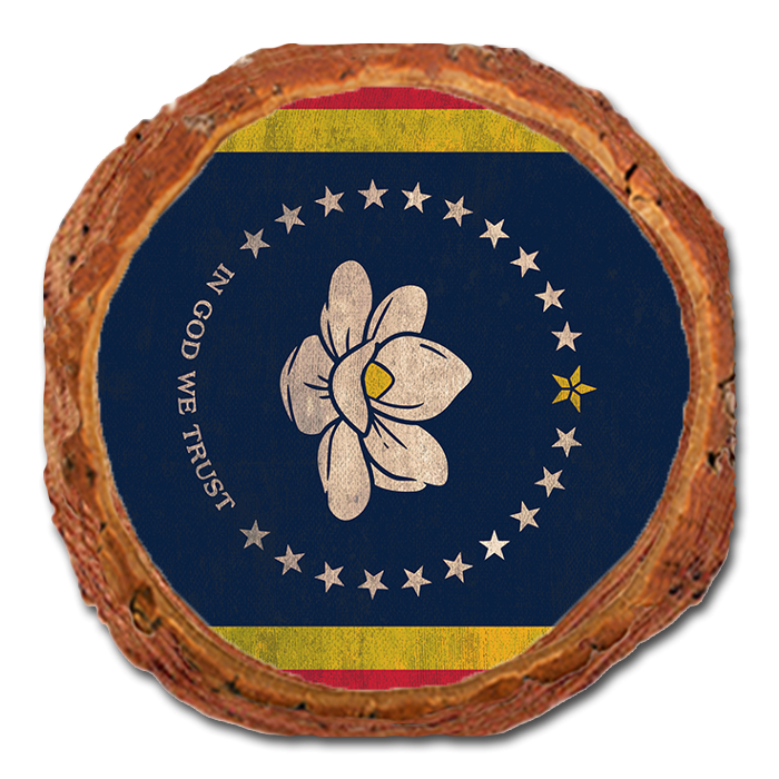 Coaster: Live Edge - Mississippi State Flag (Pack of 5)
