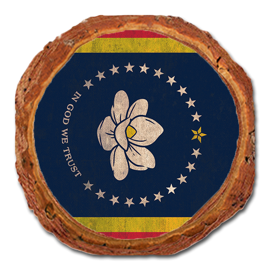 Coaster: Live Edge - Mississippi State Flag (Pack of 5)