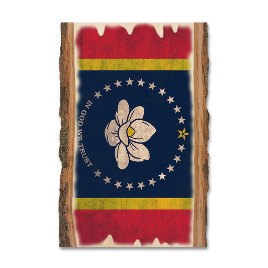 Magnet: Live Edge - Mississippi State Flag