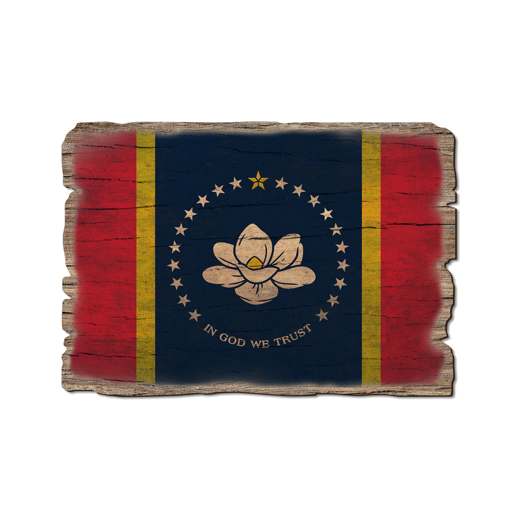 Mississippi State Flag - Weathered Edge Rustic Edge Postcard (5pk // $2.80ea)