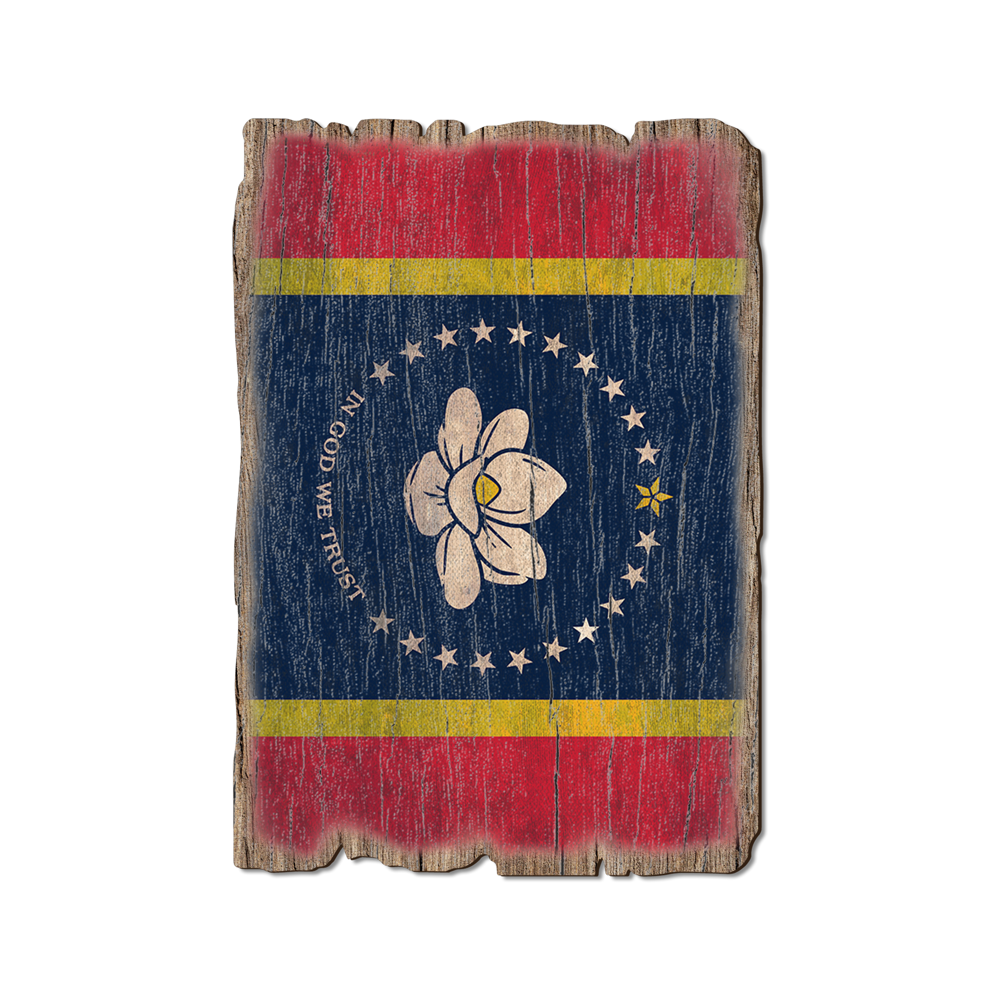 Greeting Card: Weathered Edge - Mississippi State Flag