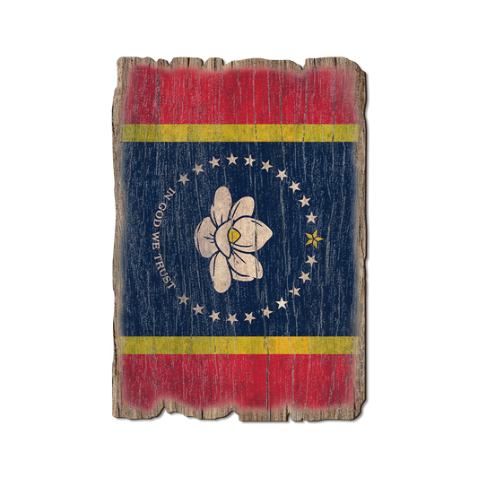 Greeting Card: Weathered Edge - Mississippi State Flag