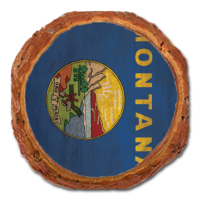 Coaster: Live Edge - Montana State Flag