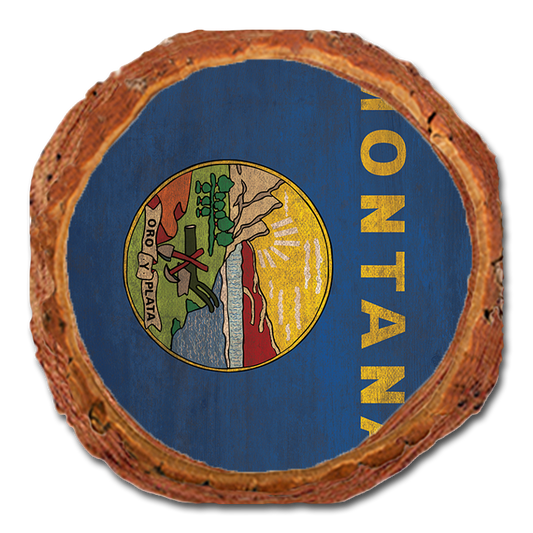 Coaster: Live Edge - Montana State Flag
