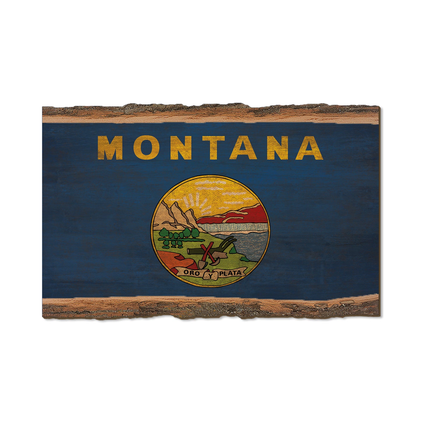 Montana State Flag - Live Edge Live Edge Magnet (5pk // $2.80ea)