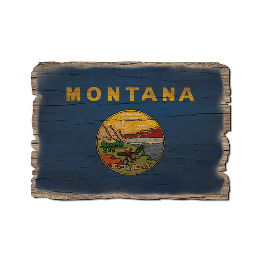 Montana State Flag - Weathered Edge Rustic Edge Postcard (5pk // $2.80ea)