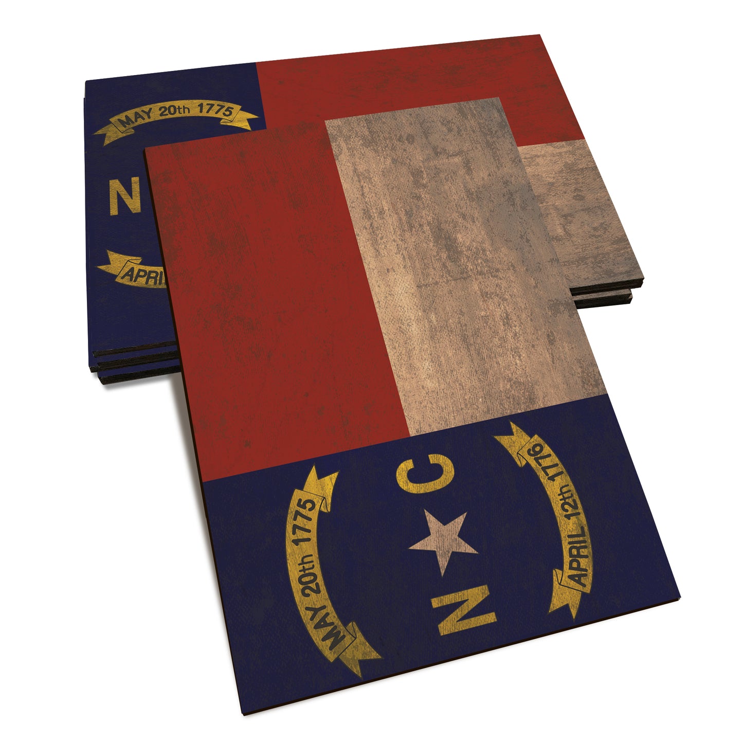 North Carolina Wood State Flag - Classic Edge Postcard (5pk // $2.80ea)