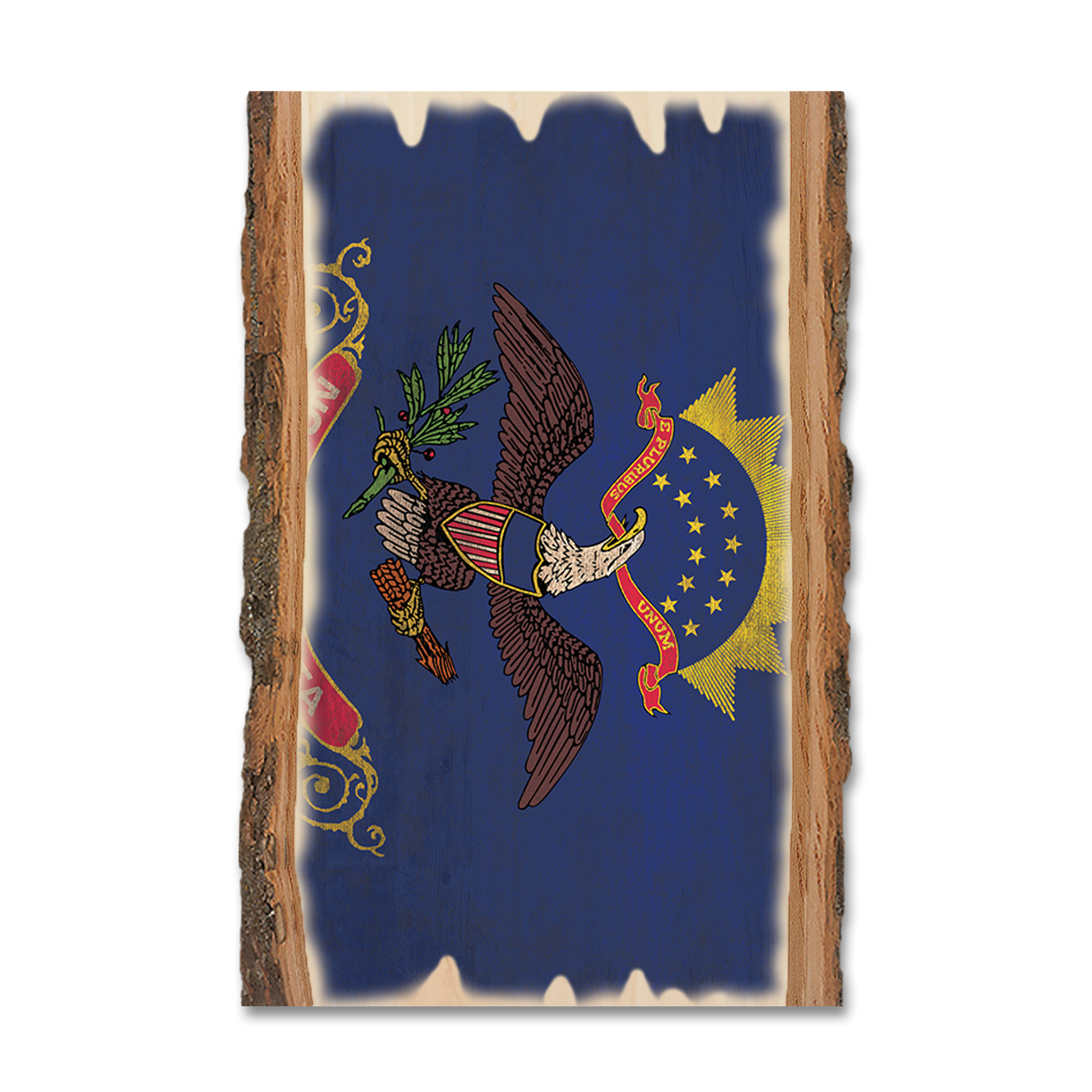 Greeting Card: Live Edge - North Dakota State Flag