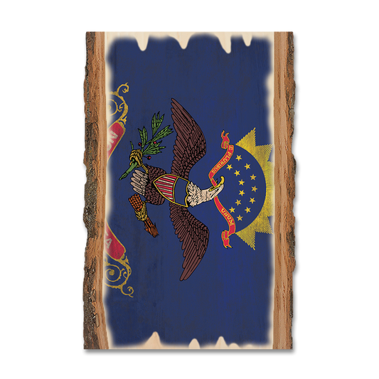 Greeting Card: Live Edge - North Dakota State Flag