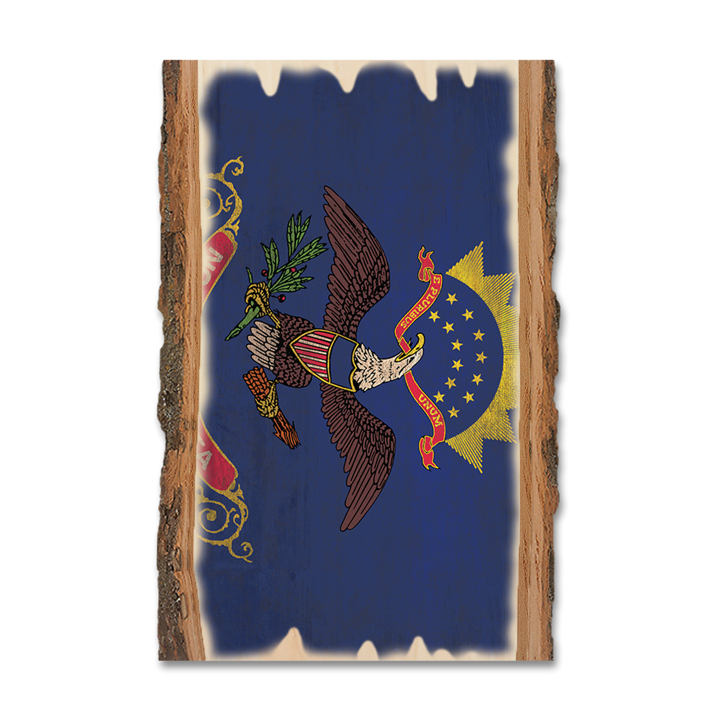Postcard: Live Edge - North Dakota State Flag