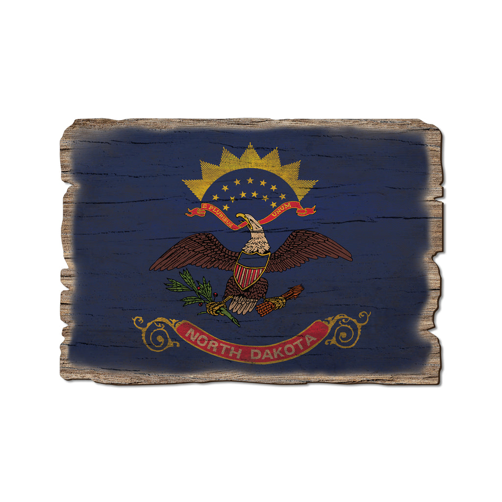 North Dakota State Flag - Weathered Edge Rustic Edge Postcard (5pk // $2.80ea)