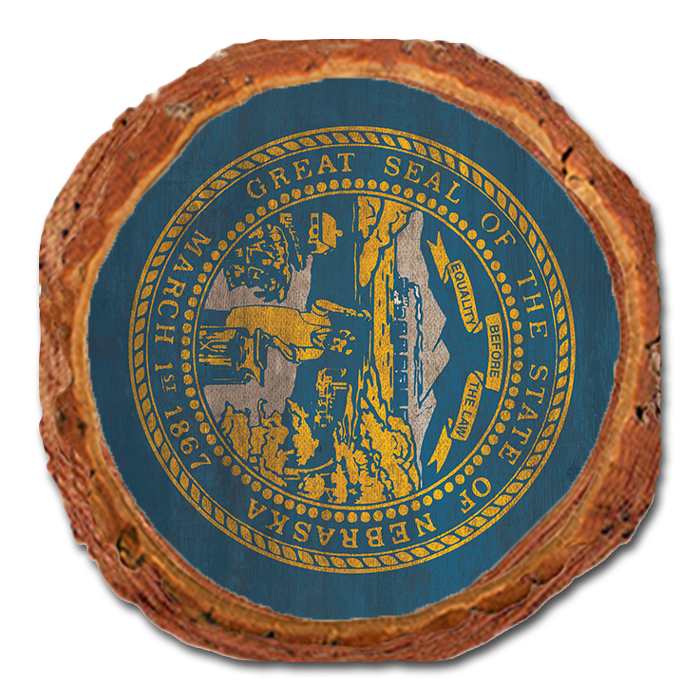 Coaster: Live Edge - Nebraska State Flag