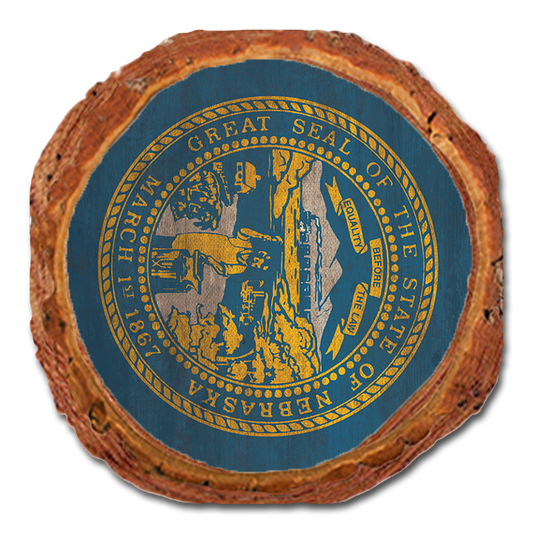 Coaster: Live Edge - Nebraska State Flag