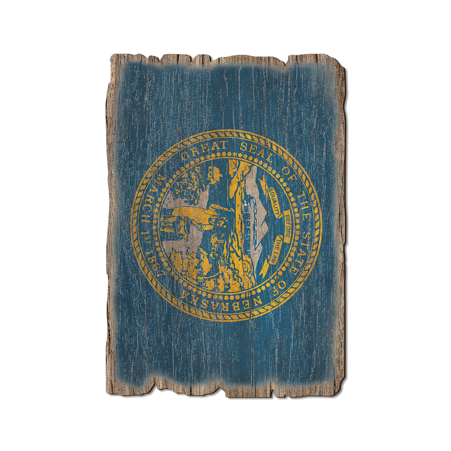 Greeting Card: Weathered Edge - Nebraska State Flag