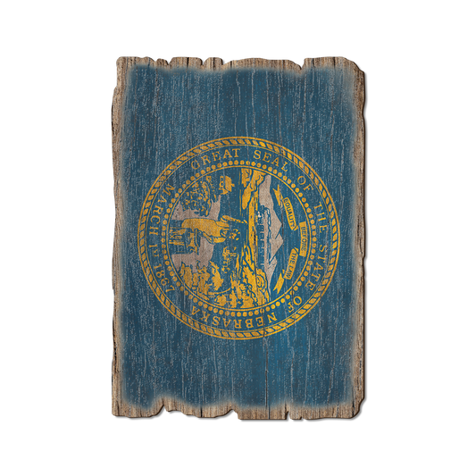 Greeting Card: Weathered Edge - Nebraska State Flag