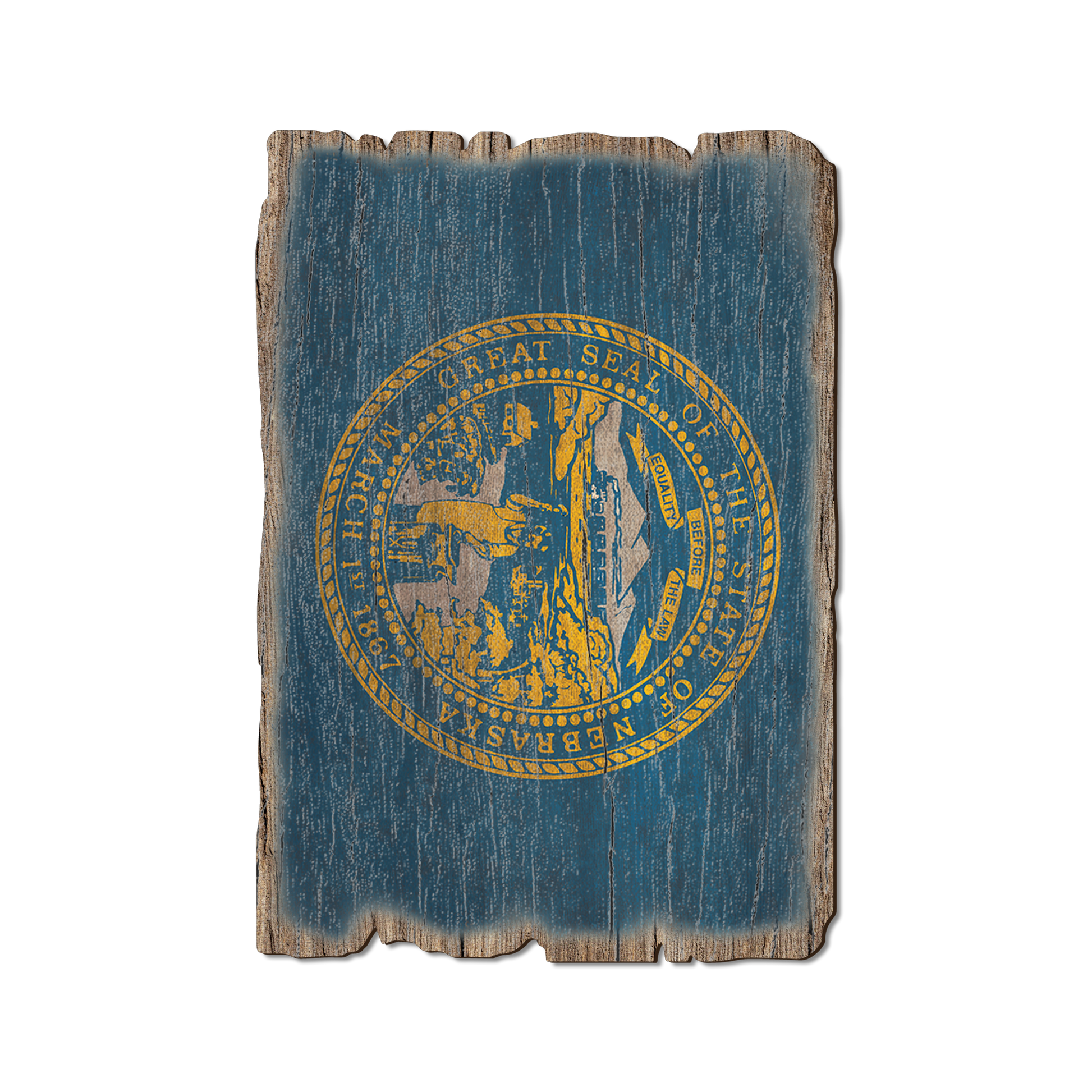 Ornament: Weathered Edge - Nebraska State Flag