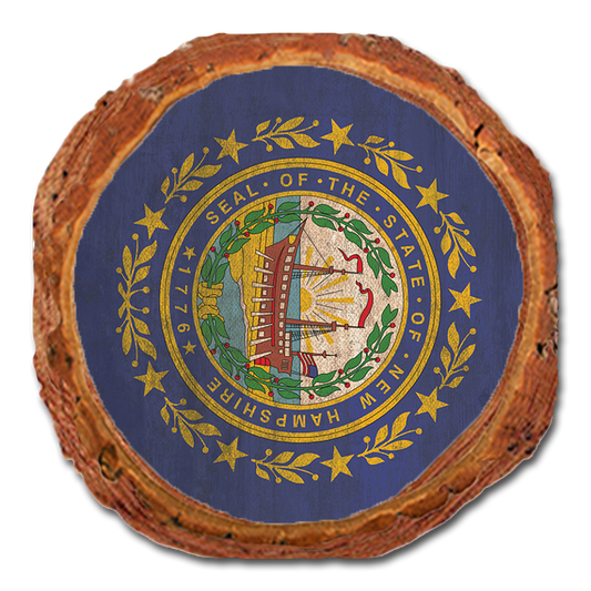 Coaster: Live Edge - New Hampshire State Flag