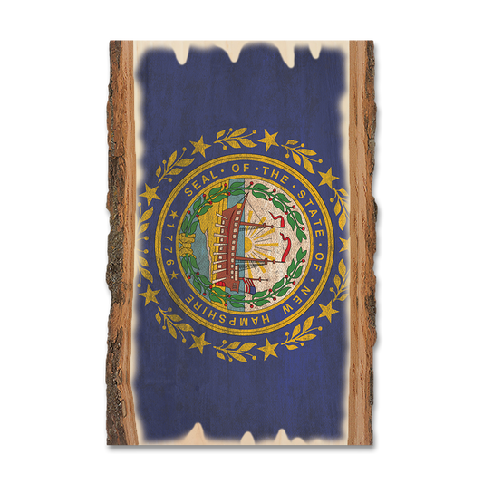 Greeting Card: Live Edge - New Hampshire State Flag