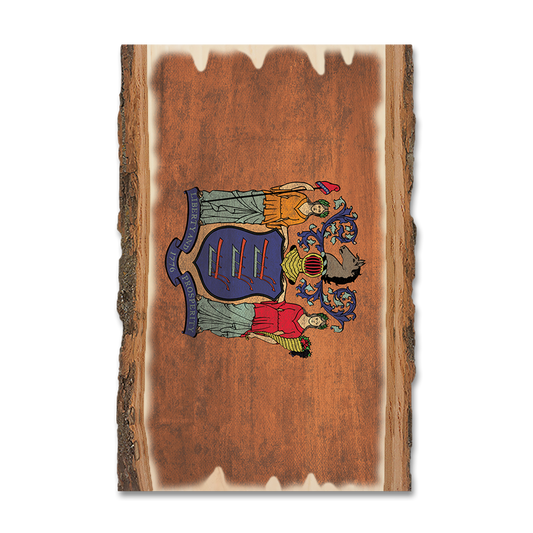 Greeting Card: Live Edge - New Jersey State Flag