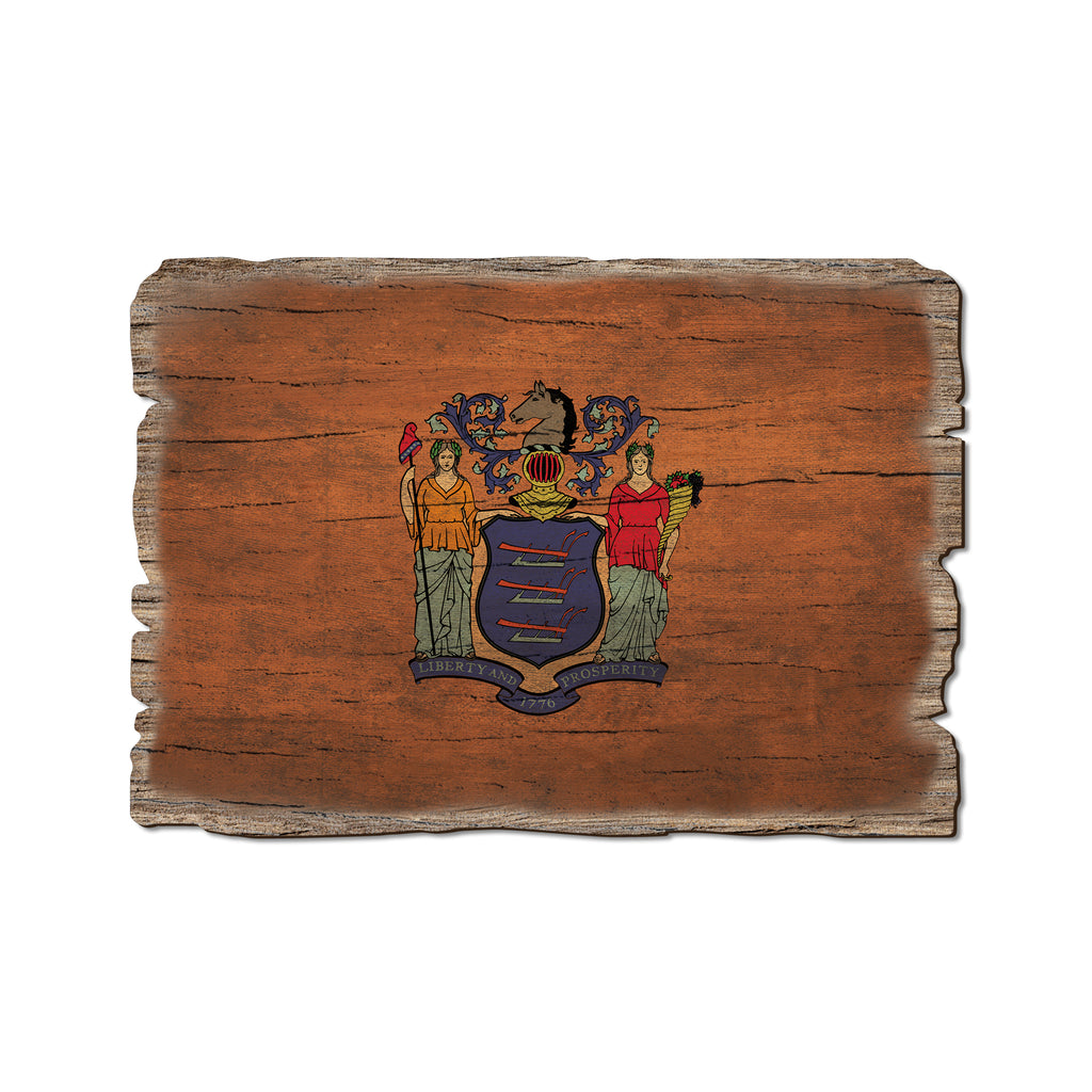 New Jersey State Flag - Weathered Edge Rustic Edge Postcard (5pk // $2.80ea)