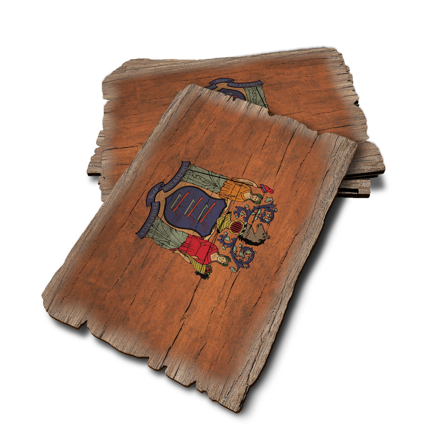 New Jersey State Flag - Weathered Edge Rustic Edge Postcard (5pk // $2.80ea)