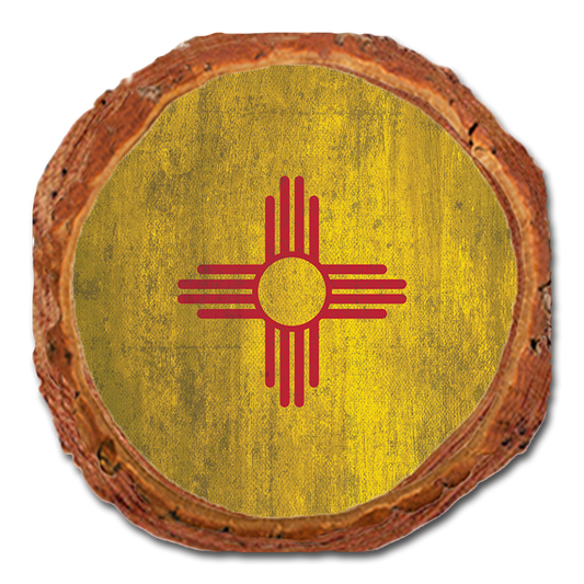 Coaster: Live Edge - New Mexico State Flag