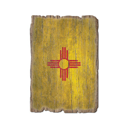 Greeting Card: Weathered Edge - New Mexico State Flag