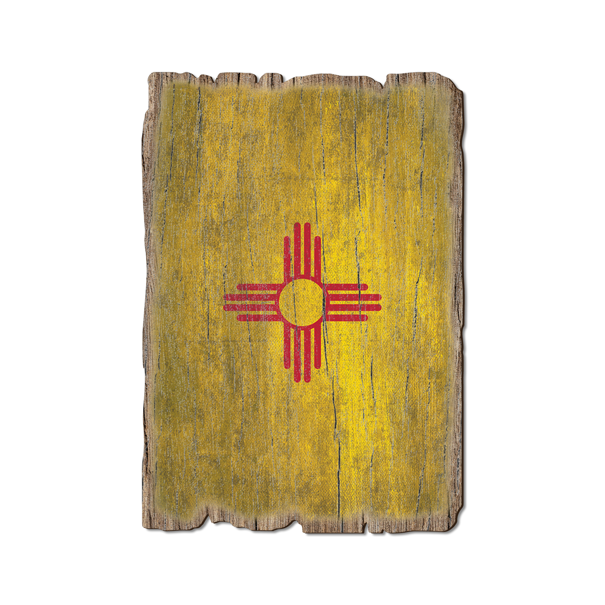 Postcard: Weathered Edge - New Mexico State Flag