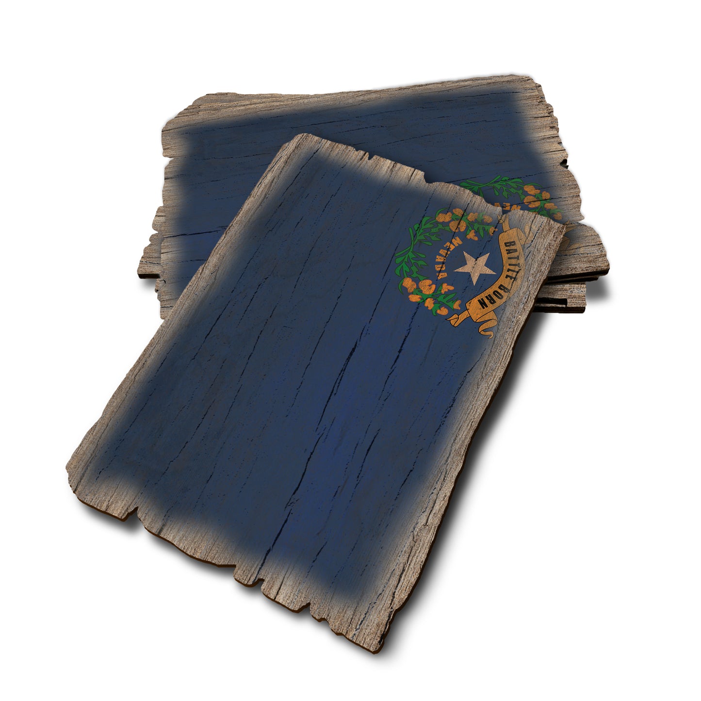 Nevada State Flag - Weathered Edge Rustic Edge Postcard (5pk // $2.80ea)