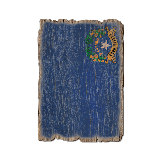 Greeting Card: Weathered Edge - Nevada State Flag