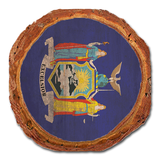 Coaster: Live Edge - New York State Flag (Pack of 5)