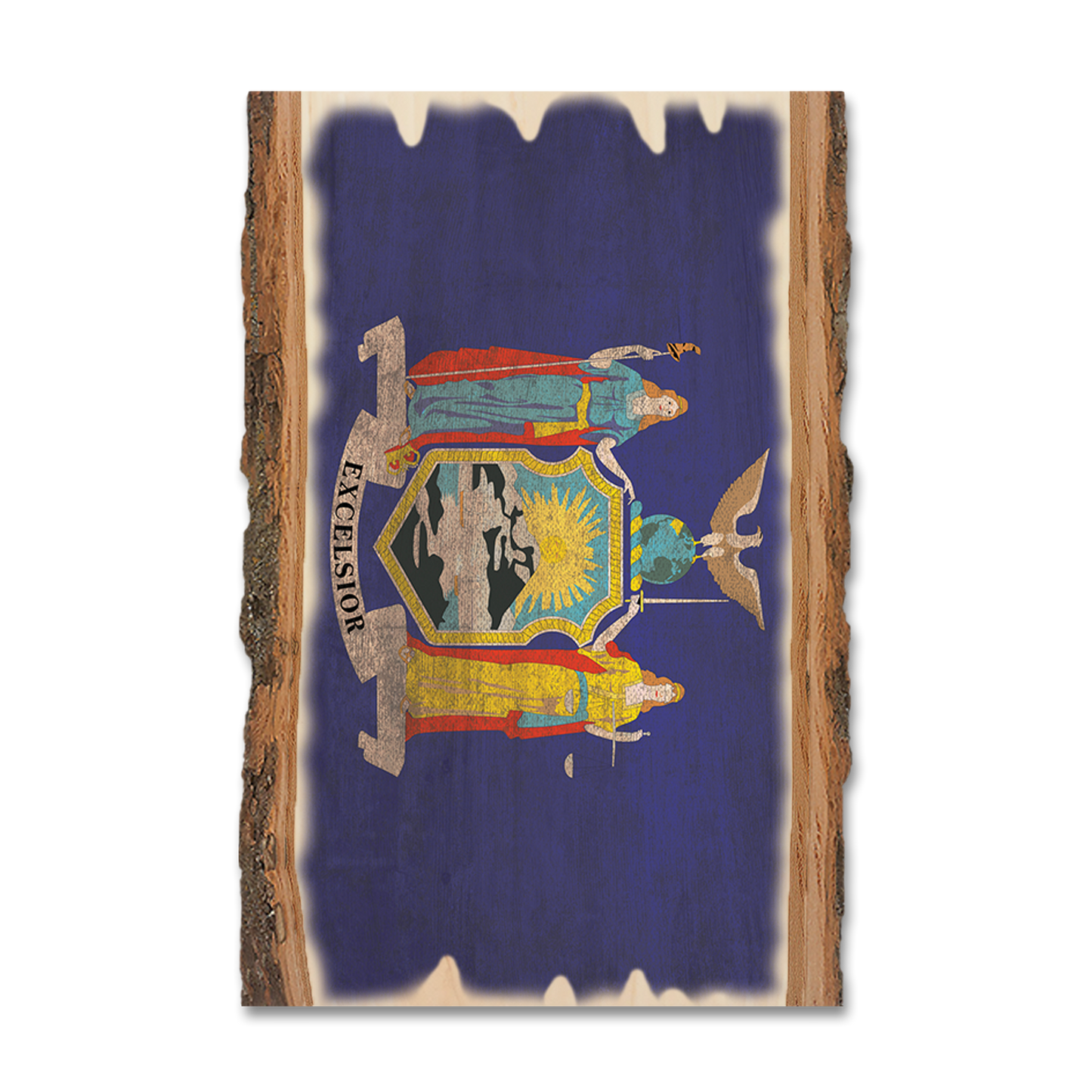 Greeting Card: Live Edge - New York State Flag