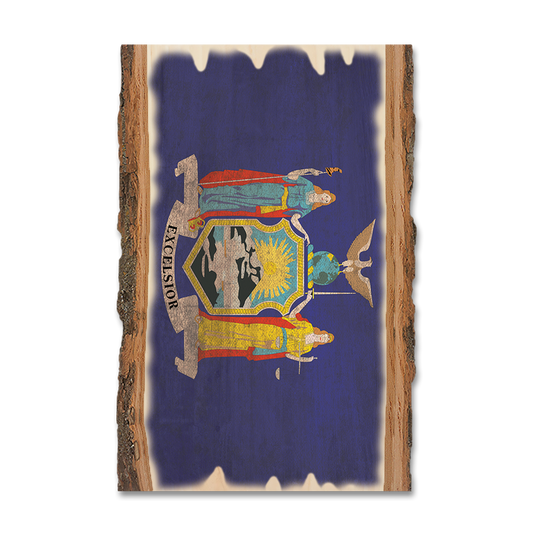 Greeting Card: Live Edge - New York State Flag