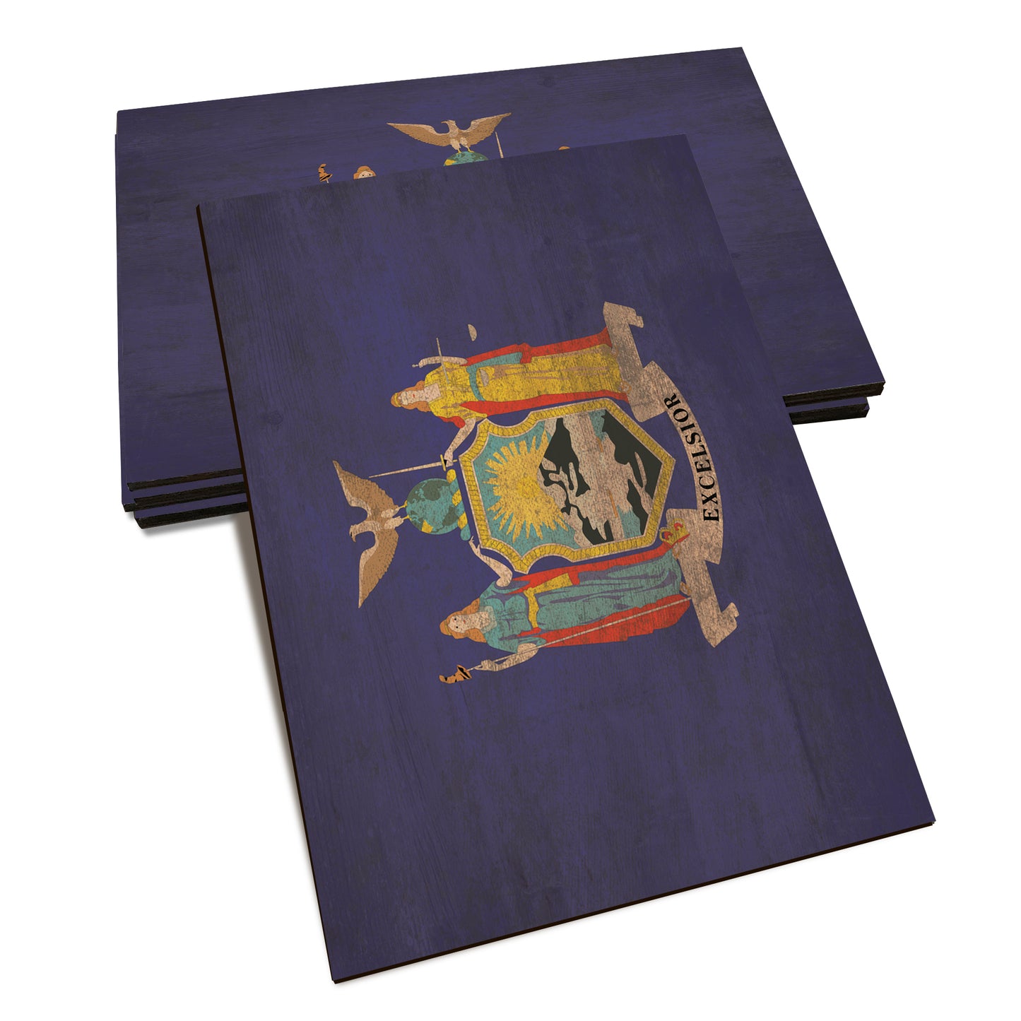New York Wood State Flag - Classic Edge Postcard (5pk // $2.80ea)