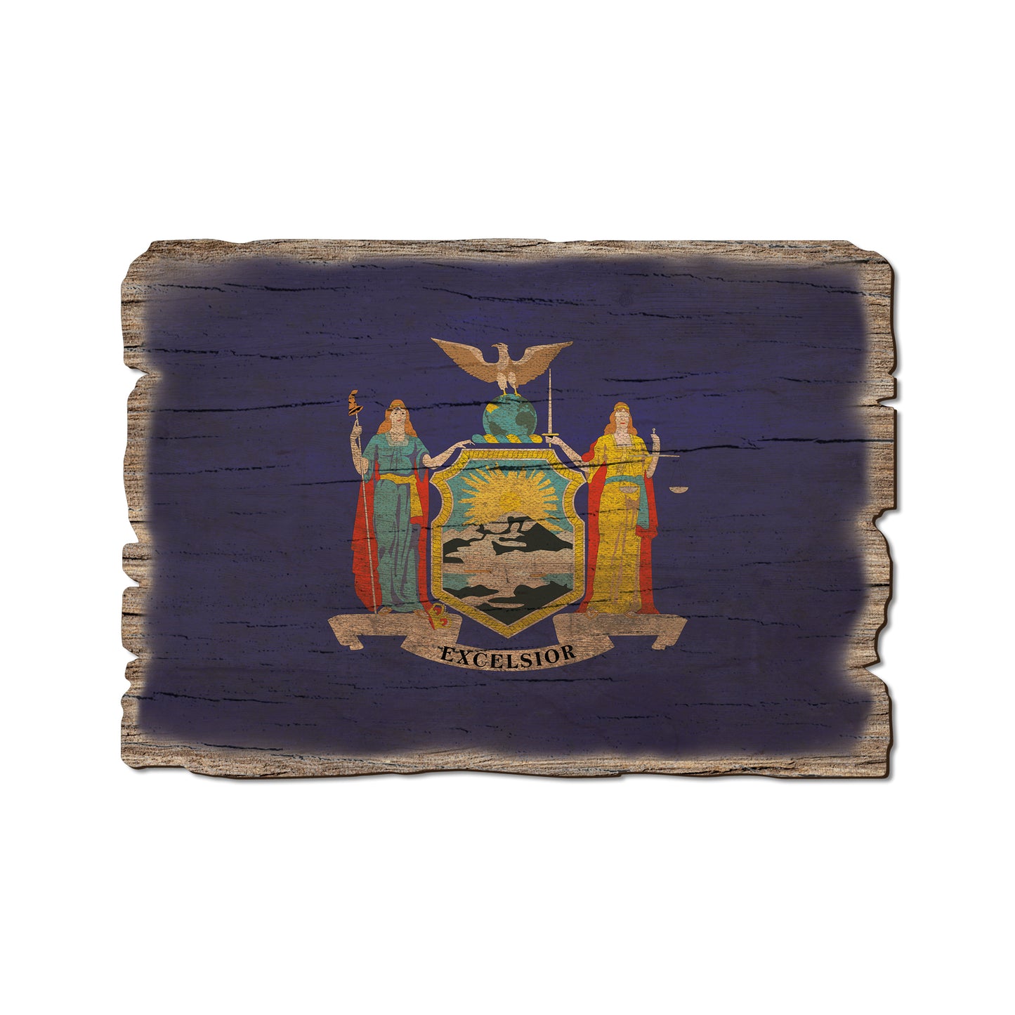 New York State Flag - Weathered Edge Rustic Edge Postcard (5pk // $2.80ea)