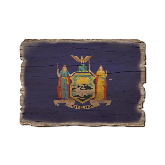New York State Flag - Weathered Edge Rustic Edge Postcard (5pk // $2.80ea)