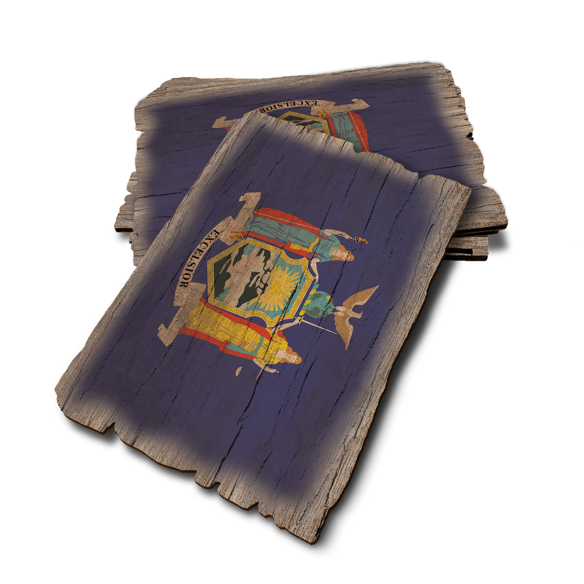 New York State Flag - Weathered Edge Rustic Edge Postcard (5pk // $2.80ea)