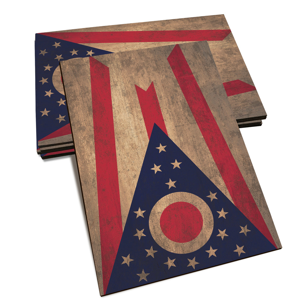Ohio Wood State Flag - Classic Edge Postcard (5pk // $2.80ea)