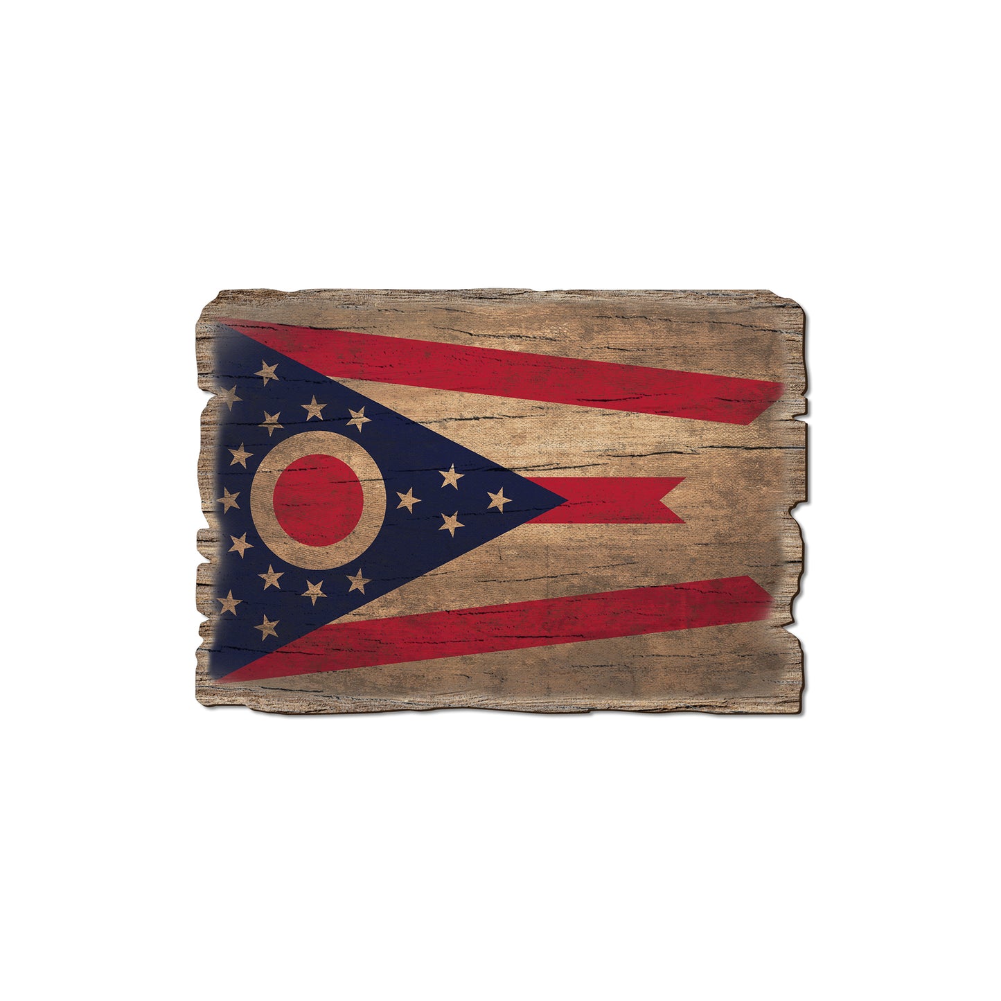 Ohio State Flag - Weathered Edge Rustic Edge Magnet (5pk // $2.80ea)
