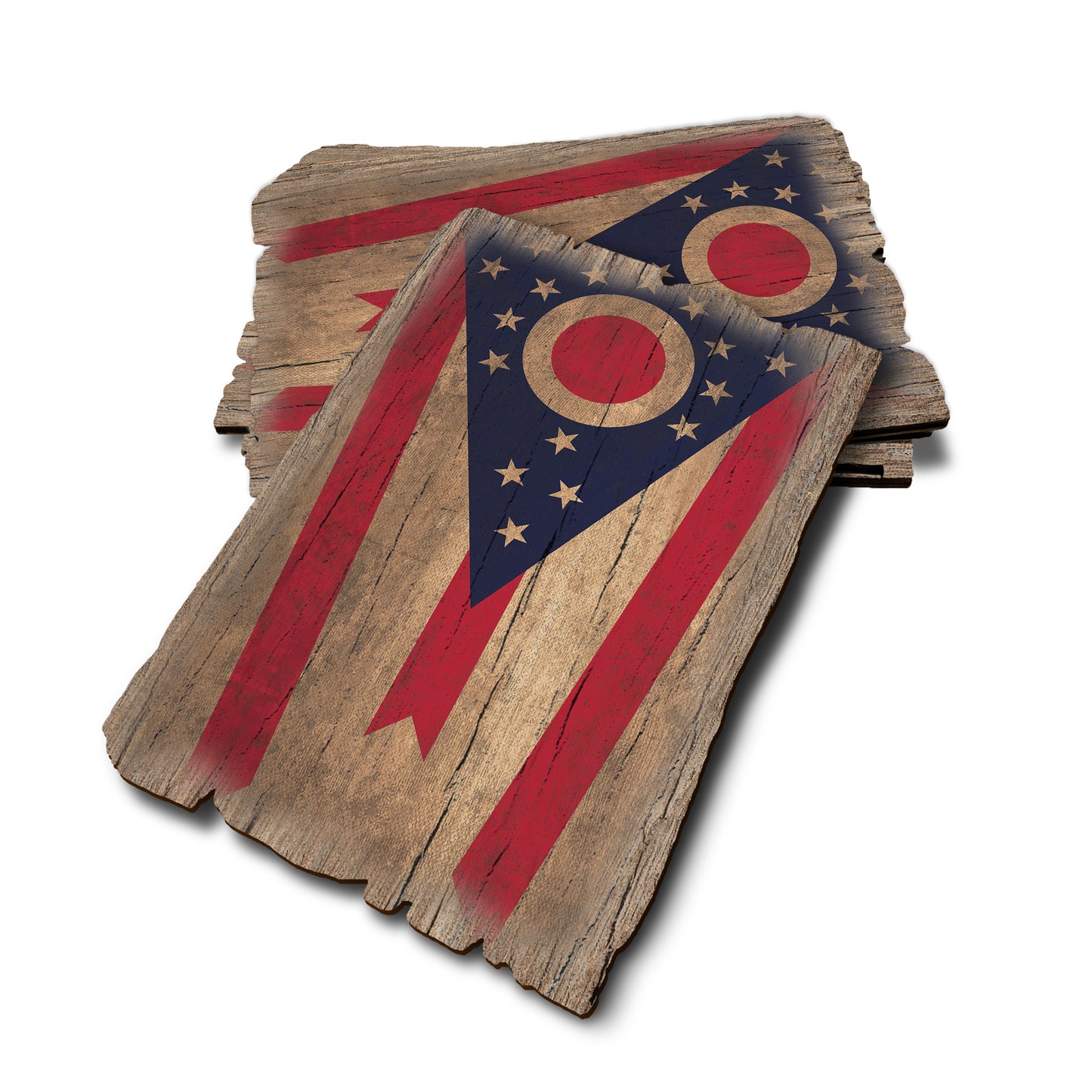 Ohio State Flag - Weathered Edge Rustic Edge Postcard (5pk // $2.80ea)