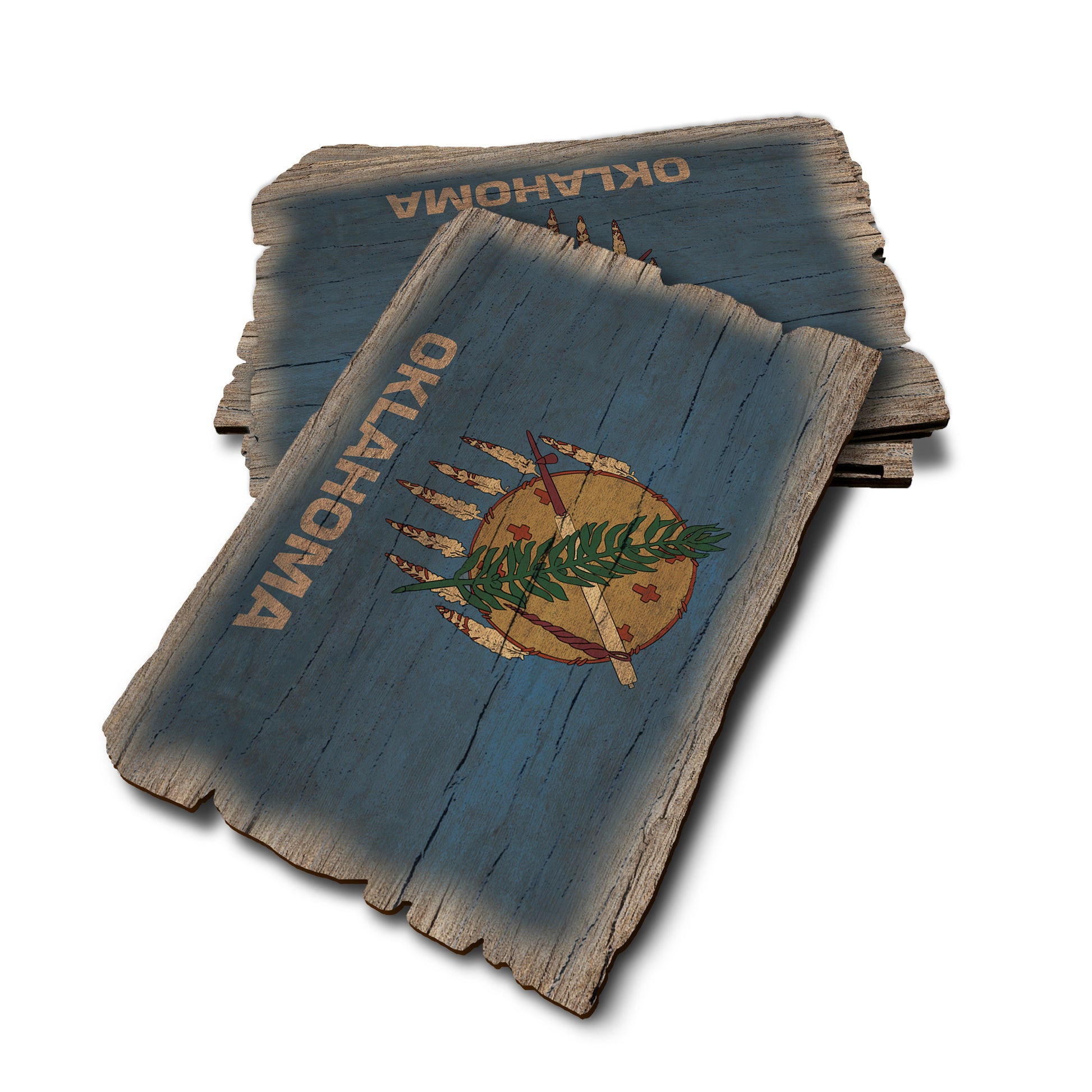 Oklahoma State Flag - Weathered Edge Rustic Edge Postcard (5pk // $2.80ea)