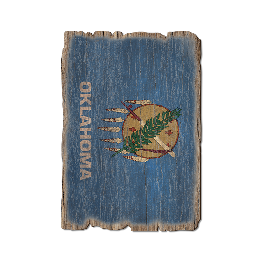 Greeting Card: Weathered Edge - Oklahoma State Flag