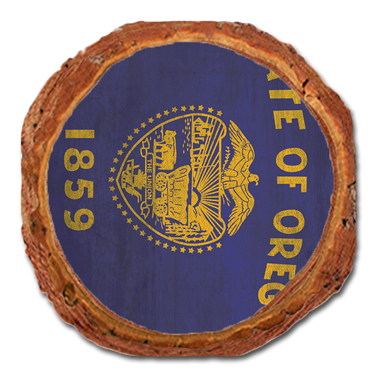 Coaster: Live Edge - Oregon State Flag (Pack of 5)