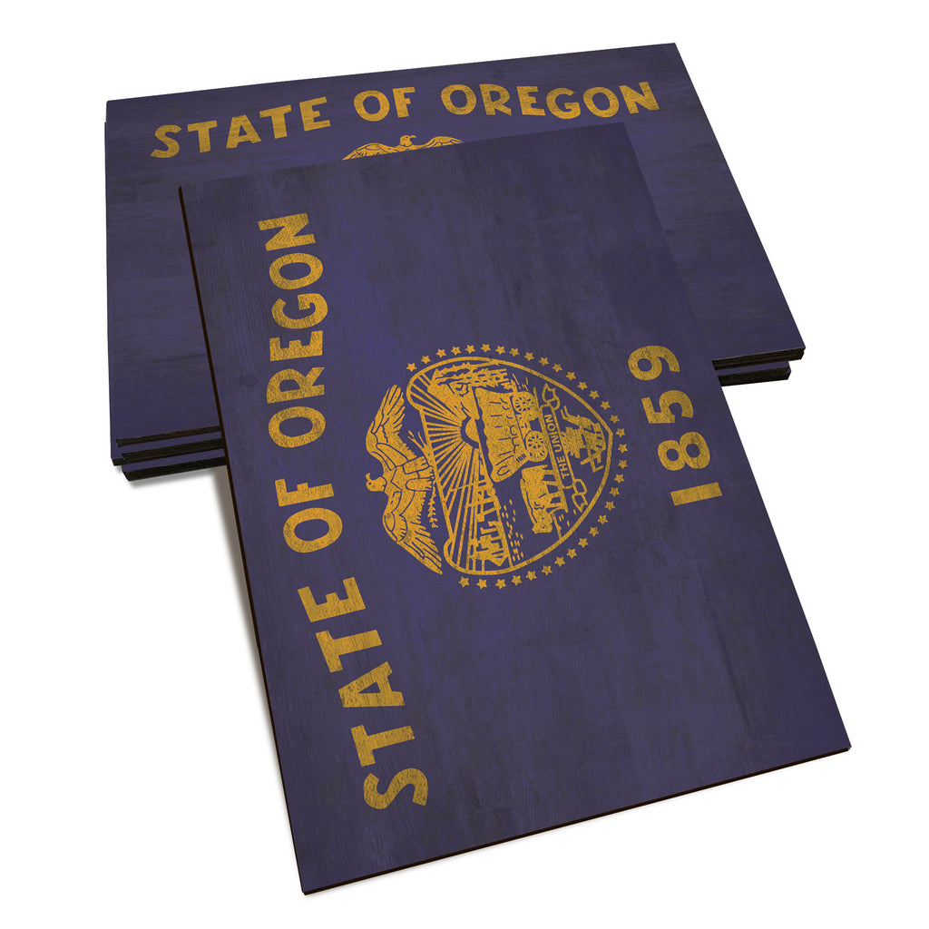 Oregon Wood State Flag - Classic Edge Postcard (5pk // $2.80ea)