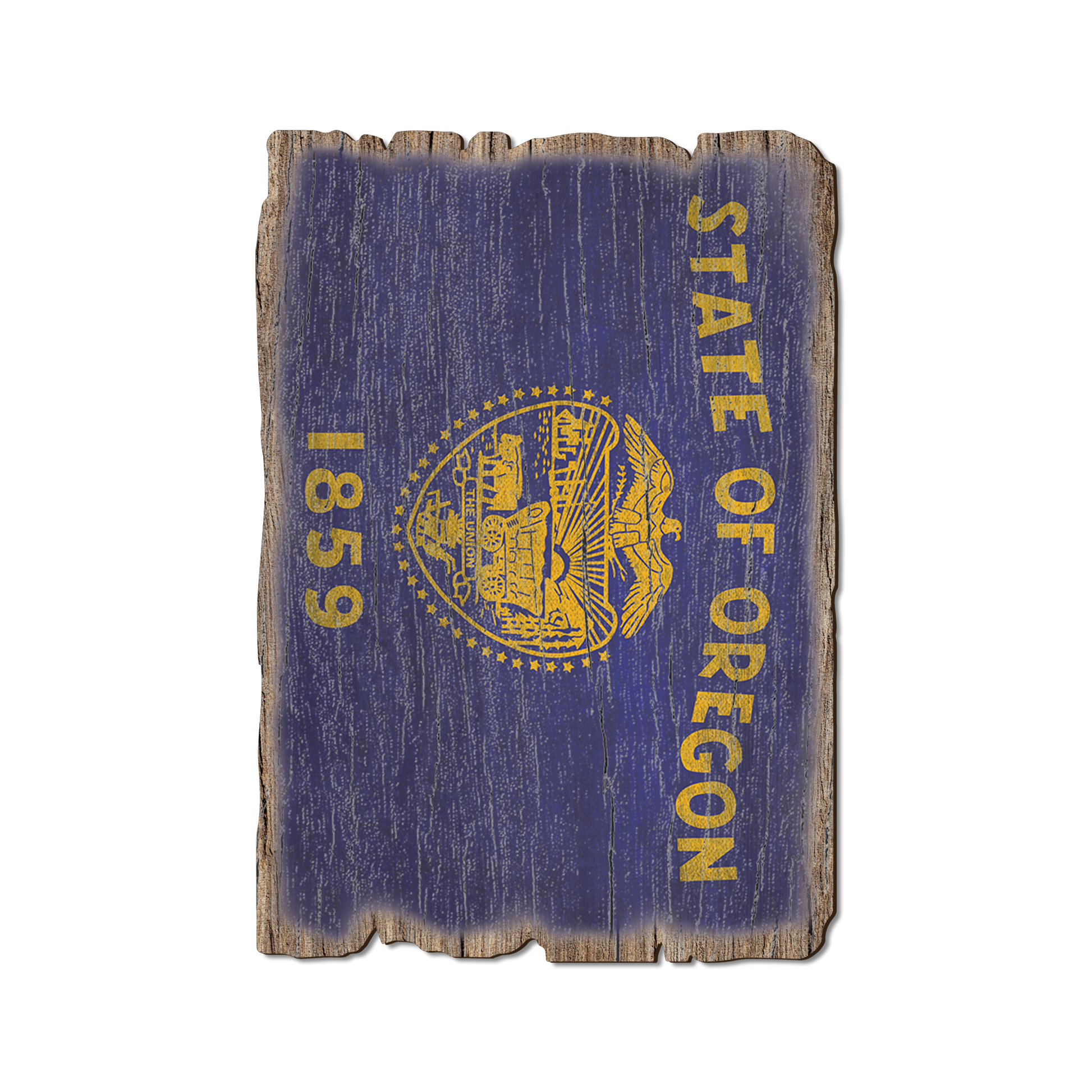 Greeting Card: Weathered Edge - Oregon State Flag (Pack of 5)