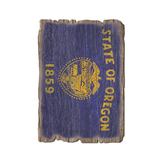 Greeting Card: Weathered Edge - Oregon State Flag (Pack of 5)