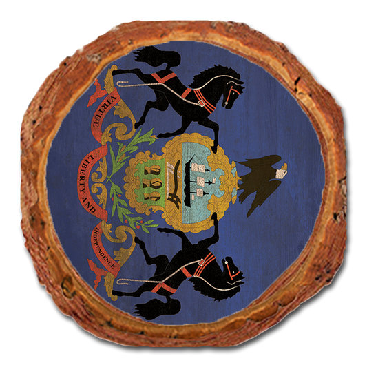 Coaster: Live Edge - Pennsylvania State Flag (Pack of 5)